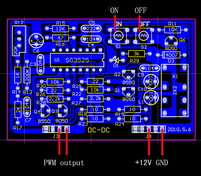 600w power inverterDC-DC drive board figure