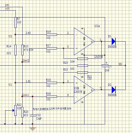 Over voltage and under voltage protection circuit