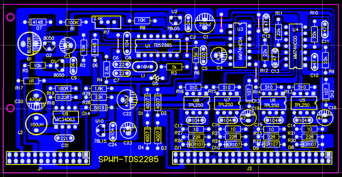 SPWM driver board PCB screenshots