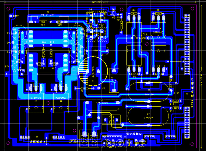 The power board PCB screenshots